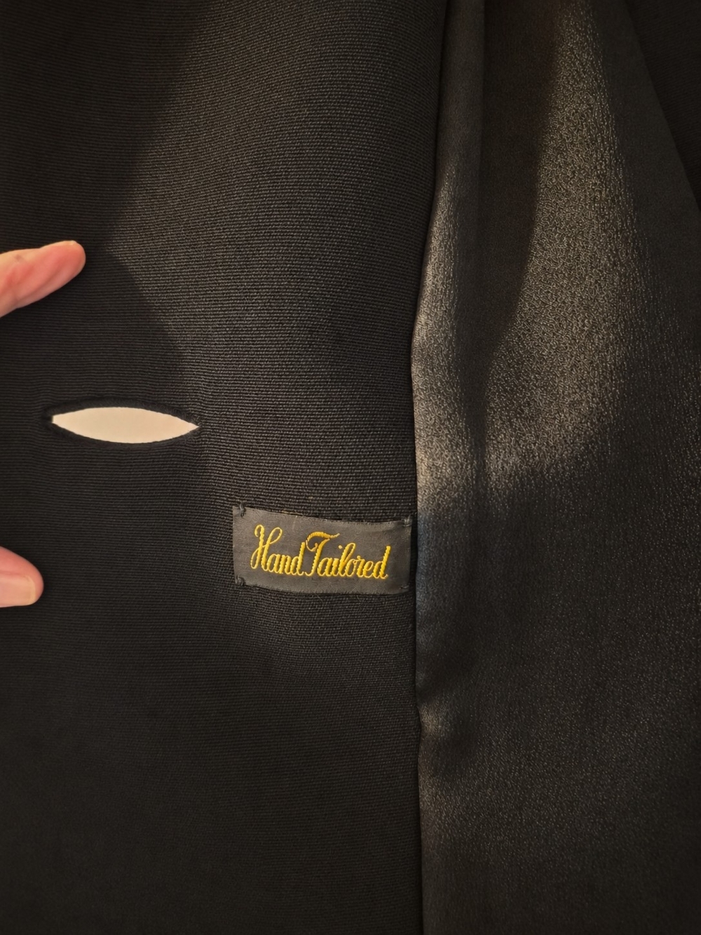 1961 Classic Black Long Wool Overcoat, Lined, Excellent Condition - Picture 10 of 11